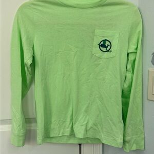 Vineyard Vines Lime Green Long-Sleeve Pocket Tee